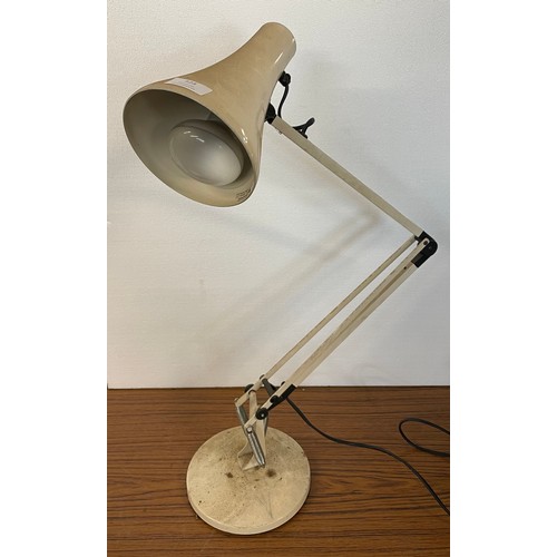 323 - A white metal anglepoise desk lamp