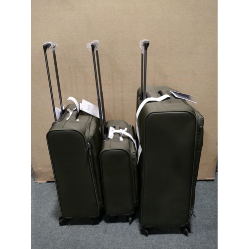 6200 - Rock Paris 3 Piece Olive Suitcase Set, Original RRP £116.66 + VAT (349-213) *This lot is subject to ... 