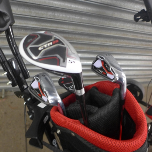 5175 - A collection of Fazer golf clubs and 2 golf bags with caddy trollies - clubs including Fazer CTR25 p... 