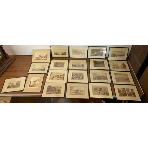 330 - A collection of etchings, depicting scenes of Nottingham, 1600s onwards