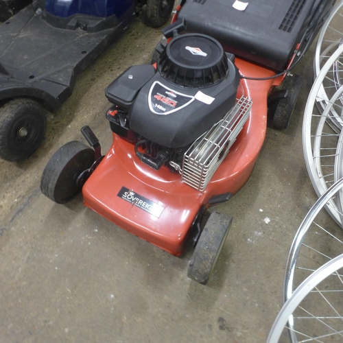 5228 - A Sovereign petrol driven mower with a Briggs and Stratton 450 series 148cc engine * Police reposses... 