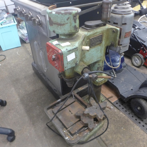 5230 - En E.H. Jones heavy duty pillar drill with a 'The Cub' motor