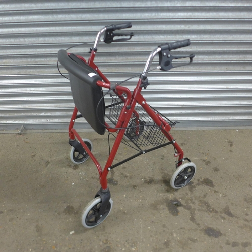 5235 - A Soma Sparrow large wheeled user operated wheelchair with foot rests and a four wheeled rollator