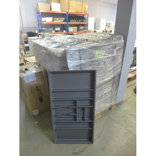 4095 - A pallet of 10 Compartment Plastic Cutlery Inserts - Space Grey, Original RRP £1000.93 + Vat  *This ... 