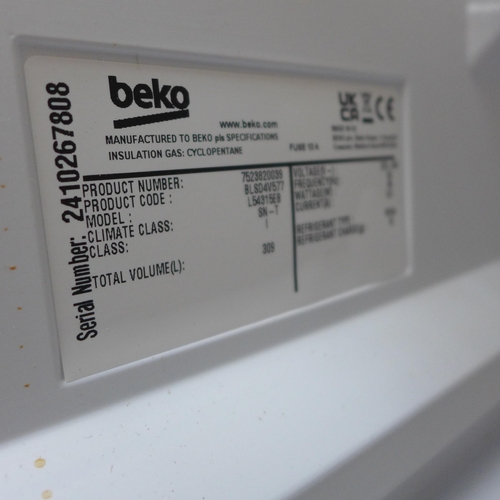 4118 - Beko Integrated Tower Fridge (Door requires attention) *This lot is subject to VAT