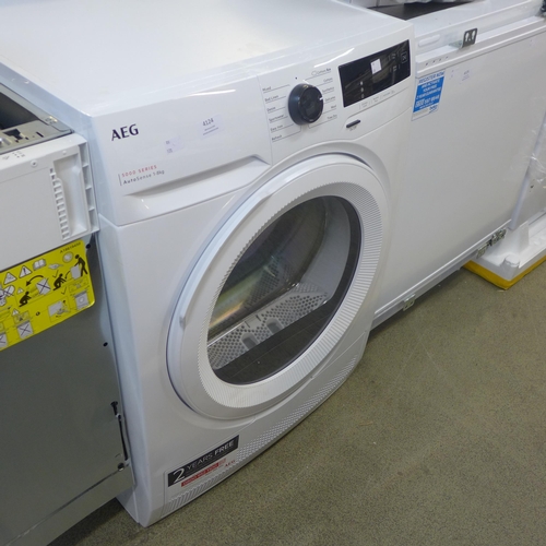 4124 - AEG 8kg Freestanding Condenser Tumble Dryer  *This lot is subject to VAT