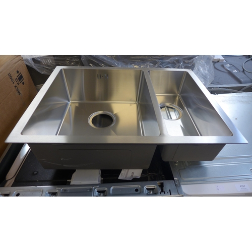 4155 - Idro Large 1.5 Bowl Sink - Stainless Steel  *This lot is subject to VAT