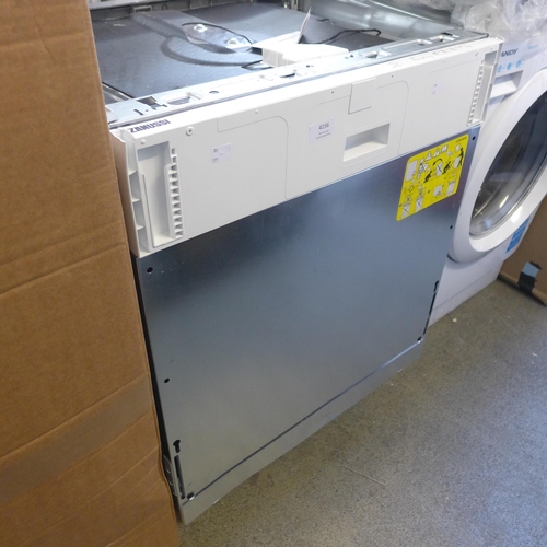 4156 - Zanussi Fully Intergrated Sliding Hinge Dishwasher *This lot is subject to VAT