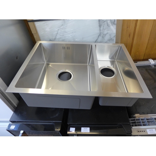 4167 - Idro Large 1.5 Bowl Sink - Stainless Steel  *This lot is subject to VAT