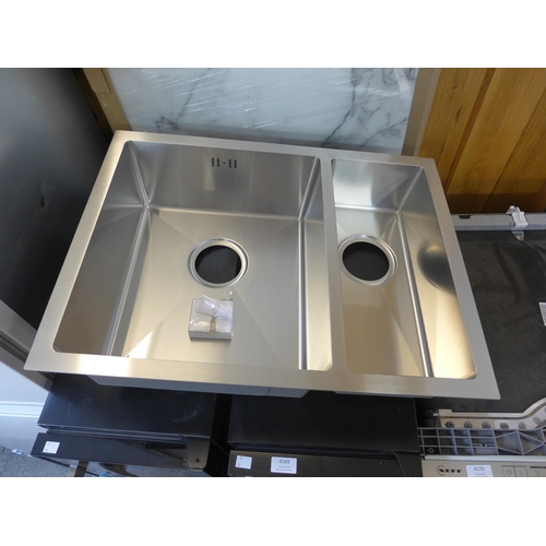 4167 - Idro Large 1.5 Bowl Sink - Stainless Steel  *This lot is subject to VAT