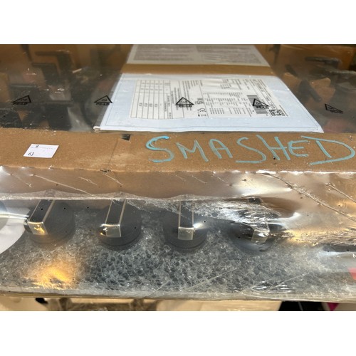 4061 - Neff Gas 5 Burner Hob Flame Select (Damaged) Stainless Steel Extractor (Transit Damaged) *This lot i... 