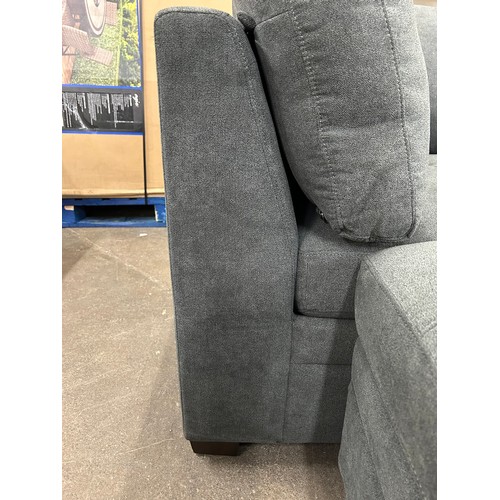 3189 - Tisdale 6 piece Dark Grey Modular Corner Sofa With Storage Ottoman (Transit Marked), Original RRP £1... 