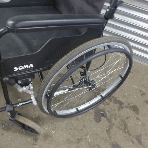 5235 - A Soma Sparrow large wheeled user operated wheelchair with foot rests and a four wheeled rollator