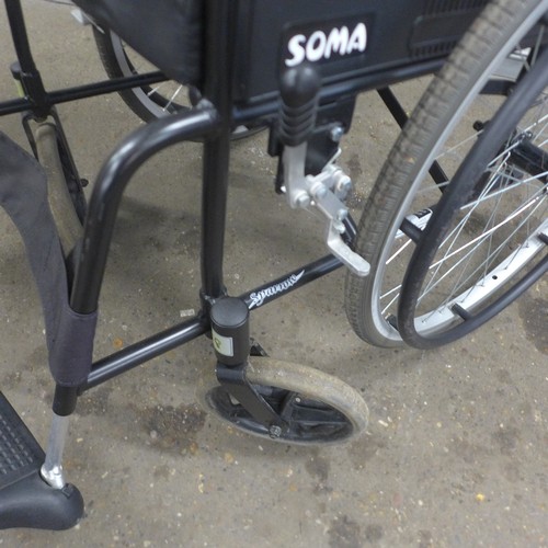 5235 - A Soma Sparrow large wheeled user operated wheelchair with foot rests and a four wheeled rollator