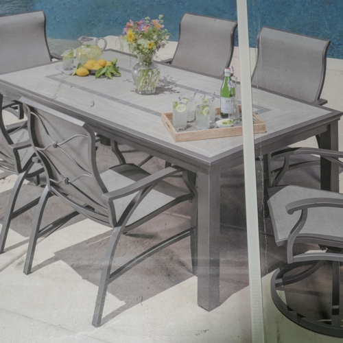 3245A - An Agio sling garden table and garden chairs ( No Fixings) (338-433) *This lot is subject to Vat