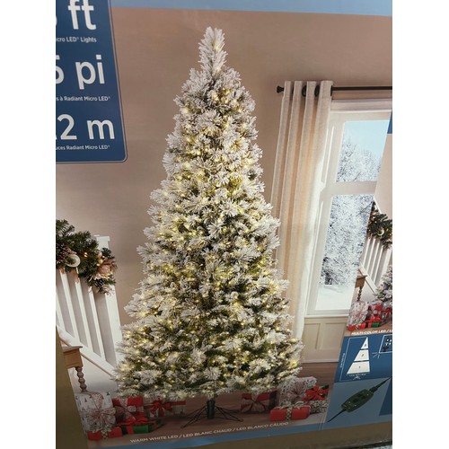 3241 - 7.5Ft Flocked Micro Tree Poly Group, Original RRP £308.32 + VAT (4221-8) *This lot is subject to VAT