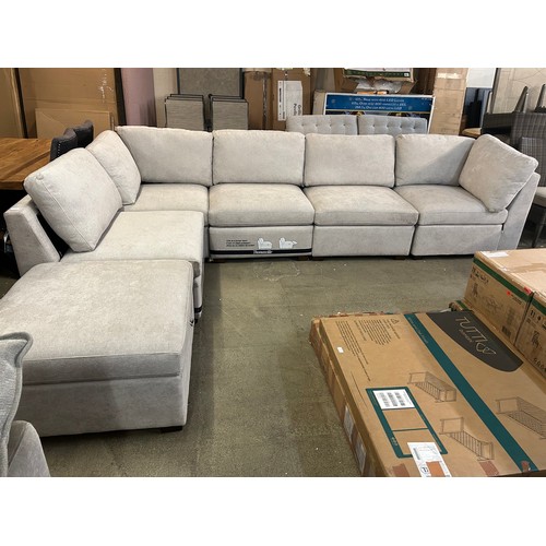 3276 - Rockford Fabric Corner Modular Power Foot Corner Sofa (Transit Marked), Original RRP £1499.99 + VAT ... 