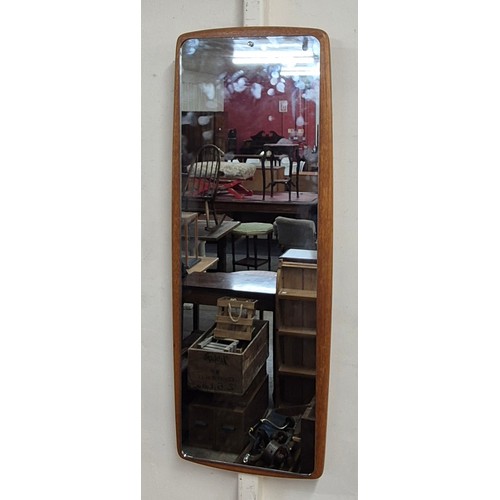 8 - A rectangular teak framed mirror