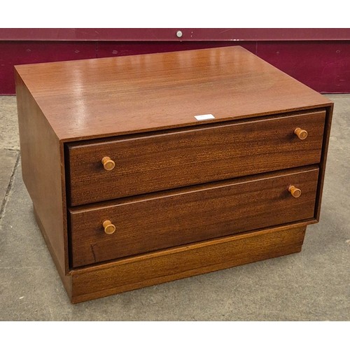 25 - A small Danish teak two drawer chest