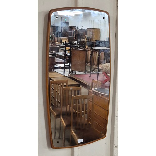 48 - A large rectangular teak framed mirror