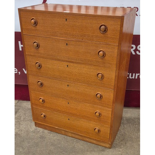 46 - A Danish teak chest of drawers