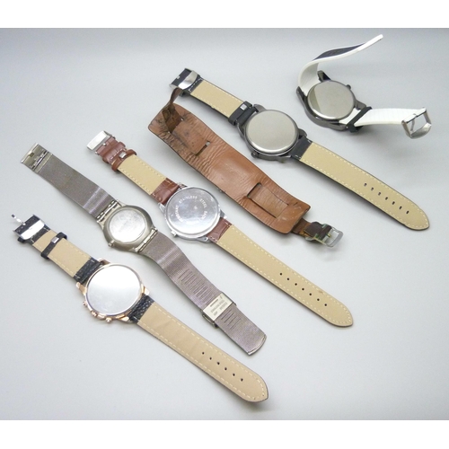 7160 - A collection of wristwatches including Skagen and Timex