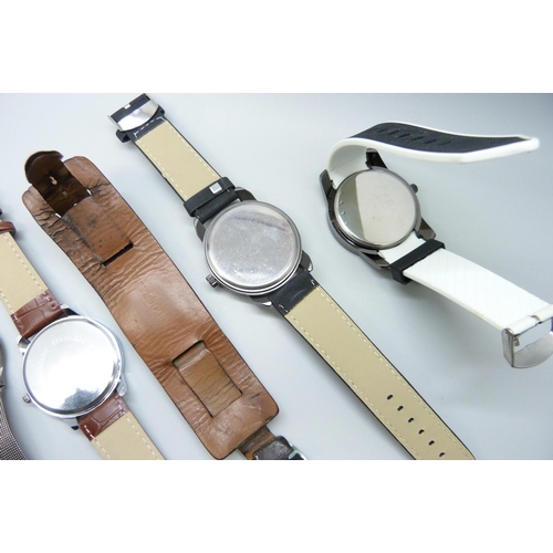 7160 - A collection of wristwatches including Skagen and Timex