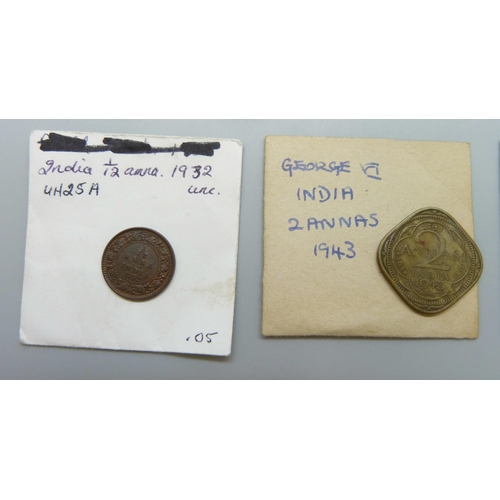 7175 - A collection of 19th Century and early 20th Century Indian coins