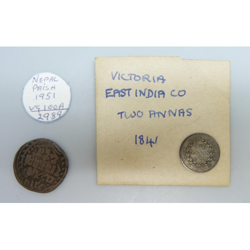 7175 - A collection of 19th Century and early 20th Century Indian coins