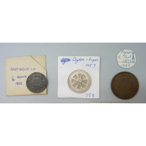 7175 - A collection of 19th Century and early 20th Century Indian coins