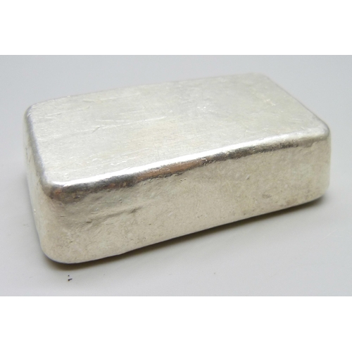 7186 - A Umicore 999 Feinsilber ingot, 500g, fine .999 silver, 474897