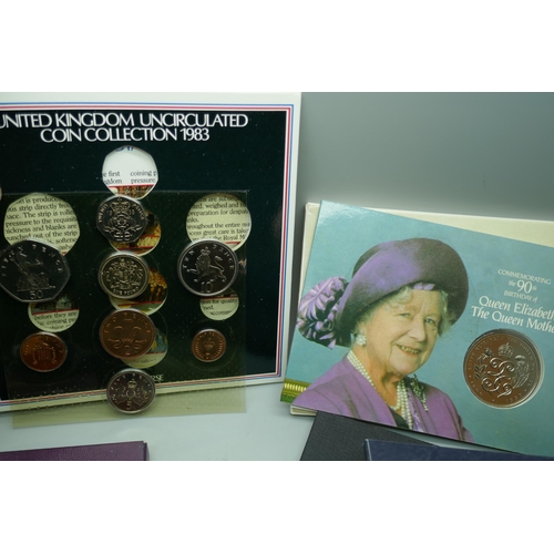 7205 - A collection of Royal Mint proof sets and uncirculated coin packs