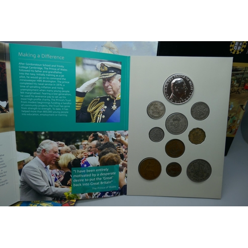 7219 - A collection of Royal Mint coin packs including 200th Anniversary Nelson Trafalgar, UK 1948 Celebrat... 