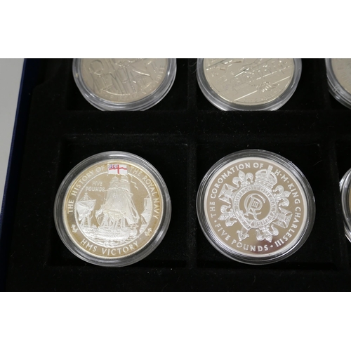 7223 - Five boxes of commemorative £5 coins (60)