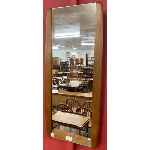 99 - A teak rectangular framed mirror