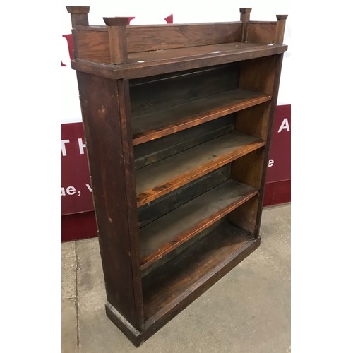 123 - An Arts & Crafts oak open bookcase