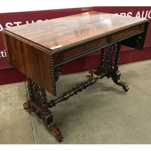 132 - A Regency Goncalo Alves two drawer sofa table