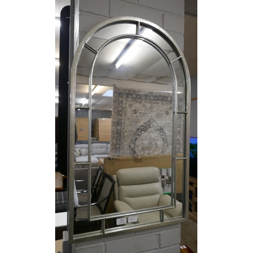 3002 - A silver arched mirror