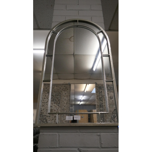 3002 - A silver arched mirror