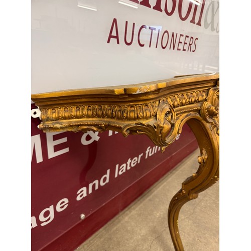 201 - A French Rococo Revival gilt console table base