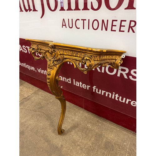 201 - A French Rococo Revival gilt console table base