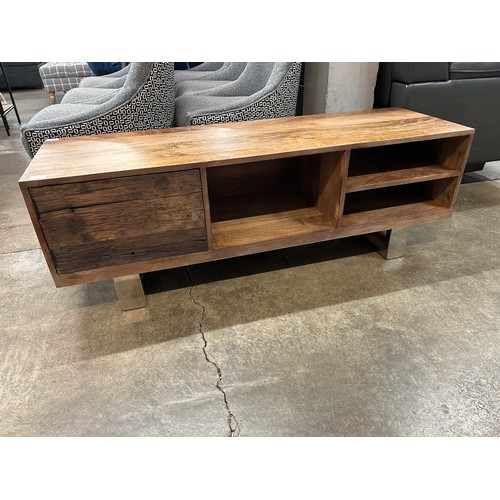 3032 - A Chennai hardwood TV unit *This lot is subject to VAT