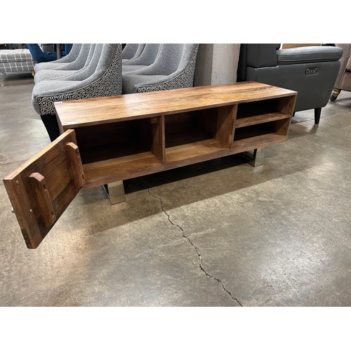 3032 - A Chennai hardwood TV unit *This lot is subject to VAT