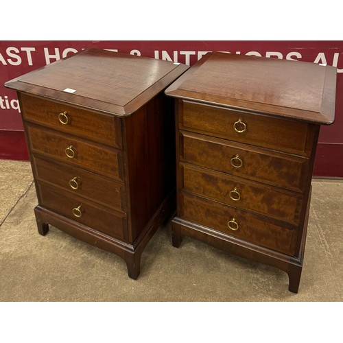 187 - A pair of Stag Minstrel mahogany bedside chests of drawers