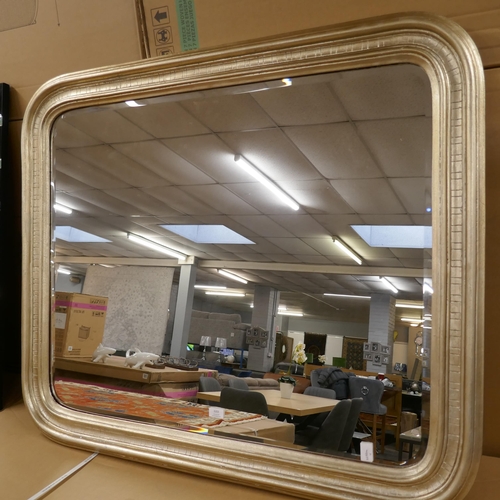 3106 - A large square Champagne coloured mirror