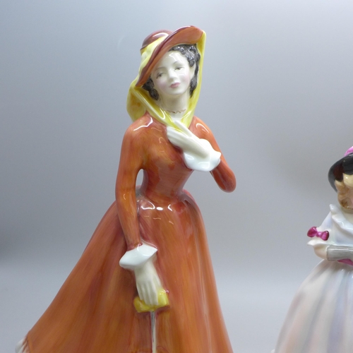 2024 - Four Royal Doulton figures, Julia, Sharon, My First Figurine, a/f, and Southern Belle