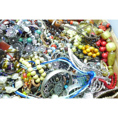 2043 - A large collection of costume jewellery