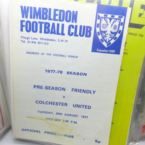 2048 - Football memorabilia; collection of single sheet football programmes, one 1946, 1960s to 1980s, (40)