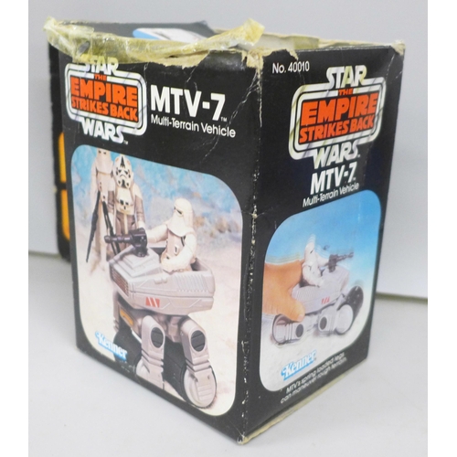 2077 - Four Star Wars figures/toys, MTV-7, Tri-Pod Laser Cannon, AST-5 and Sy Snootles and the Rebo Band, b... 