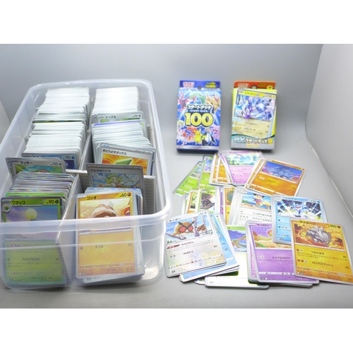 2079 - A large collection of over 1,000 Japanese Pokémon cards, some Halos and two Start Decks